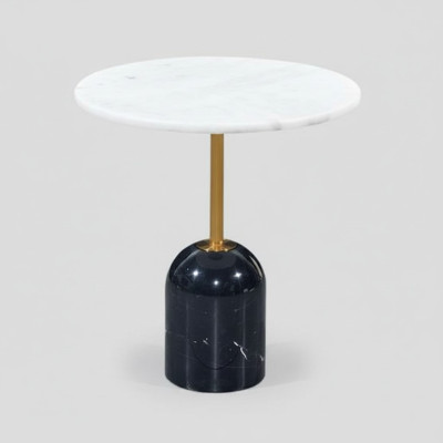 Weiß-Schwarzer Couchtisch Kaffeetisch Designer Wohnzimmer Möbel Tische
