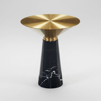 Schwarzer Designer Beistelltisch Luxus Edelstahl Möbel Wohnzimmer Tisch