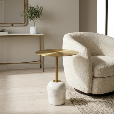Runder Kaffeetisch Hochwertig Beistelltisch Designer Tisch Wohnzimmer neu