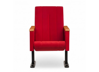 Designer Roter Luxus Stuhl 1-Sitzer Moderner Lehnstuhl Textil Holzmöbel