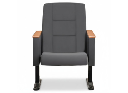 Grauer Art Deco Sessel Luxus1-Sitzer Theater Sessel Einsitzer Textil