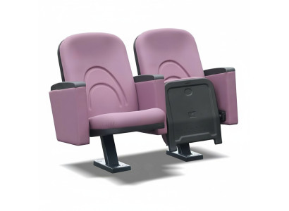 Modern Sessel Sessel Sofa 1 Sitzer für Theater Kino Design Luxus Rosa Textil