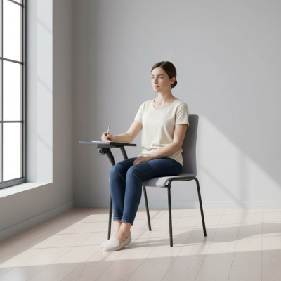 Moderner Sessel Top-Qualität Design stilvoller Grau Sessel Bürostuhl Neu
