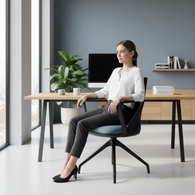 Luxuriöse schwarze Bürostühle Polstersessel Sessel Stuhl Drehstuhl