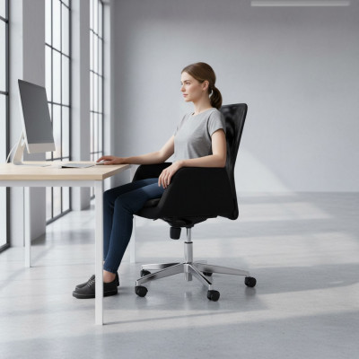 Sessel Textil Polster Drehbar Computer Stühle Möbel Büro Stuhl Chefsessel