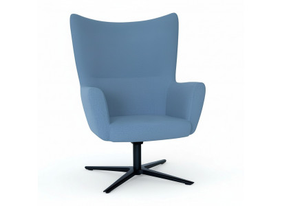 Blauer Sessel Ohrensessel Designer 1-Sitzer Moderner Cocktailsessel