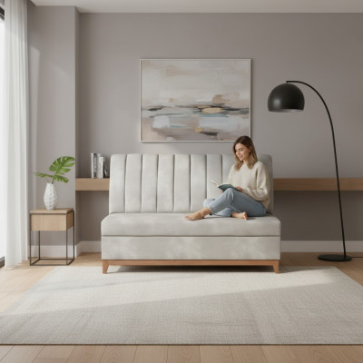 Designer Textil Bank Esszimmer Sitzbank Luxus Wohnzimmer Küchen Ottomane