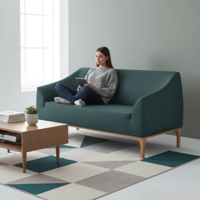 Grünes Sofa Designer 3-Sitzer Hochwertige Polster Möbel Textil Couch