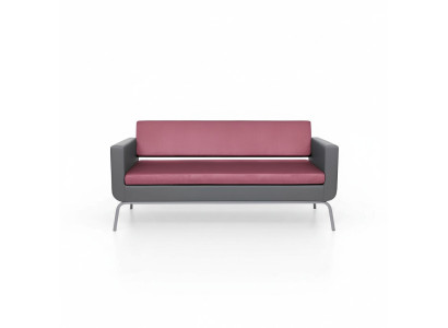 Grau-Rosa Dreisitzer Luxus 3-Sitzer Hochwertiges Polster Designer Couch