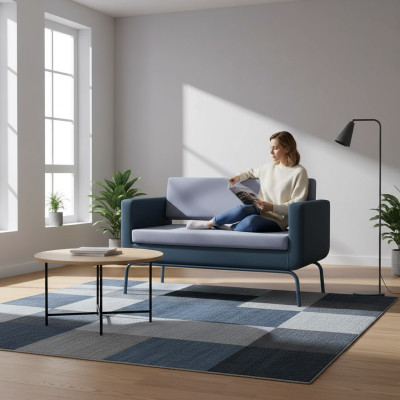 Graues Polster Sofa Designer 3-Sitzer Kunstleder 3-er Couch Modern Neu