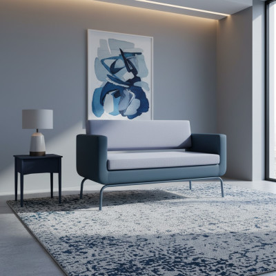 Graues Polster Sofa Designer 3-Sitzer Kunstleder 3-er Couch Modern Neu