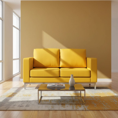 Kunstleder Couch Wohnlandschaft 2 Sitzer Design Modern Sofa Sofas Couche Neu