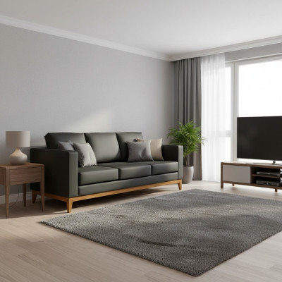 Schwarzes Büro Sofa Designer 3-Sitzer Couch Wohnzimmer 3-er Polstersofa
