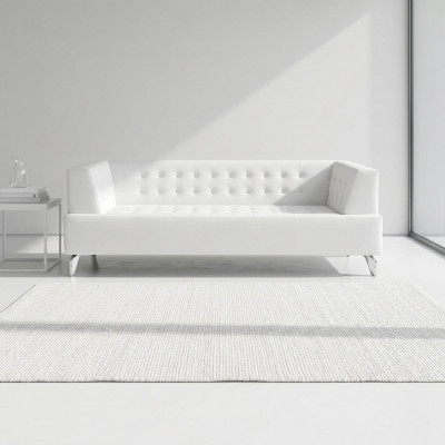 Weißer Zweisitzer Luxus Sofa Moderner 2-Sitzer Clubsofa Lounge Couch Neu