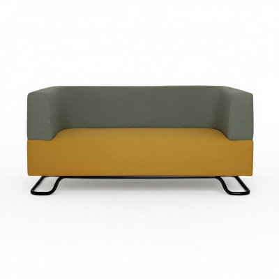 Zweifarbiger 2-Sitzer Hochwertiges Polster Designer Wonhnzimmer Couch