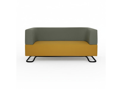 Zweifarbiger 2-Sitzer Hochwertiges Polster Designer Wonhnzimmer Couch