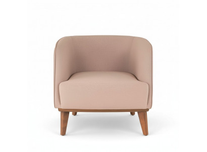 Beiger Sessel Polster Wohnzimmer Einsitzer Designer Lounge Relaxsessel