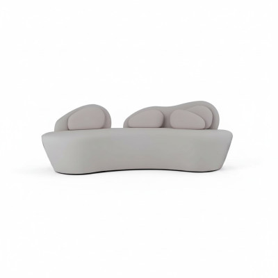 Weißes 3-Sitzer Sofa Polster 3-Sitzer Wohnzimmer Couch Luxus Textil Sofa