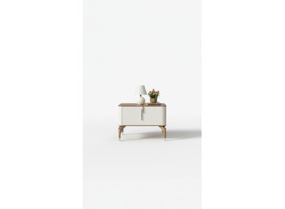 Schlafzimmer luxuriöse Nachttisch Beistelltisch Design Modernes neu Weiß Holz