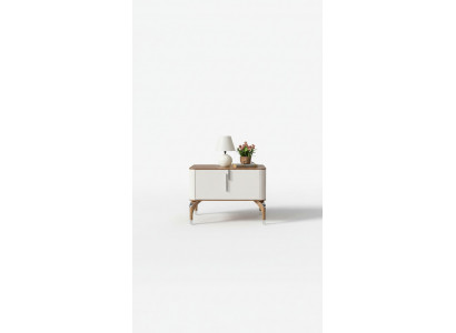 Schlafzimmer luxuriöse Nachttisch Beistelltisch Design Modernes neu Weiß Holz