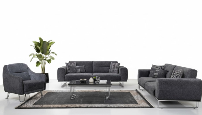 Sofagarnitur 3+3+1 Sitzer Wohnzimmer Komplett Sofas Set Modern Set Couchtisch