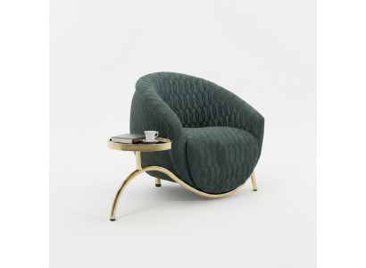 Grüner Polstersessel Designer Loungesessel Möbel Luxuriöser 1-Sitzer