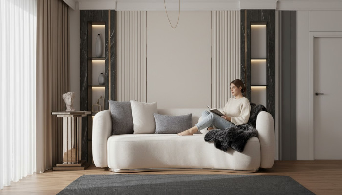 Wohnzimmer Sofa 3 Sitzer Designer Couch Polster Sofas Stoff Textil