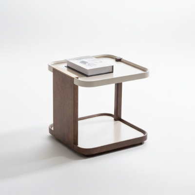 Moderner Braun Beistelltisch Designer Wohnzimmer Holz Quadratisch neu