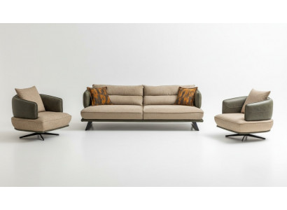 Wohnzimmer Modern Sofa Set Designer Couch Garnitur Polster 3-Sitzer 2x Sessel