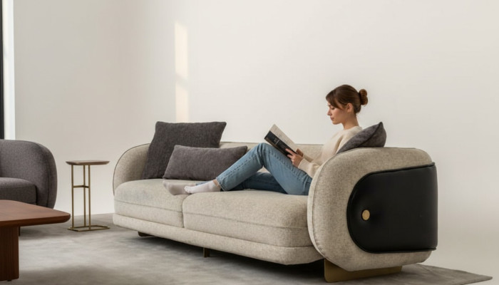 Wohnzimmer Textil Sofa 3 Sitzer Luxus Möbel Sitz Design Couch Lounge neu