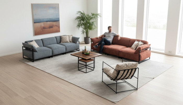 Luxuriöse Sofagarnitur 2x Viersitzer Designer Sessel Wohnzimmer Sofas