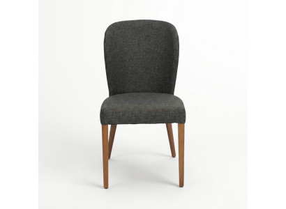 Grauer Moderner Holzstuhl Polster Lehnstühle Designer Einsitzer Sessel