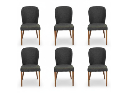 Lehnstuhl Neu Polster Moderne Holz 6x Stühle Luxus Polster Design Stuhl