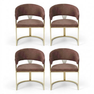Design Lehn Garnitur Sessel Komplett Modernes Set Neu 4x Stühle Stuhl Polster