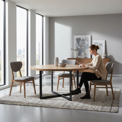 Design Stuhl Sessel Set Esszimmer Garnitur Polster 4x Stühle Design