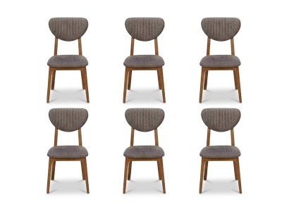 Design Stuhl Sessel Set Esszimmer 6x Stühle Garnitur Polster Design