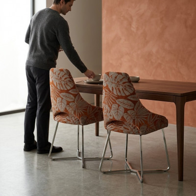 Esszimmerstuhl Küchenstuhl 2x Stühle Lehnstuhl Luxus Mehrfarbig Modern Esszimmer