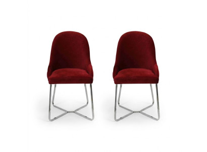 Modern Rot 2x Stühle Luxus Esszimmer Einrichtung Stühle Neu Möbel Esszimmerstuhl