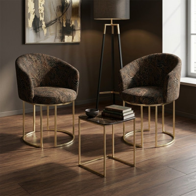 Esszimmerstühle Wohnzimmer luxuriöse Mehrfarbig 2x Stühle Metall Modern neu