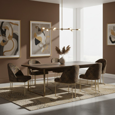 Modern Esszimmer stühle Wohnzimmer luxuriöse Mehrfarbig 6x Stühle Metall neu