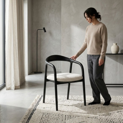 Schwarz-Weiße Esszimmer Stühle Luxuriöse Küchen Sitz Möbel Metallstühle