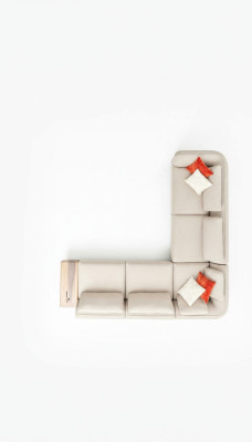 Ecksofa LForm Beige Wohnzimmer Design Couchen Möbel Polstersofa 317 x 312