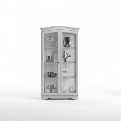 Vitrinen Schrank Echtholz Anrichte Vitrine Massiv Wohnzimmer Möbel Holz