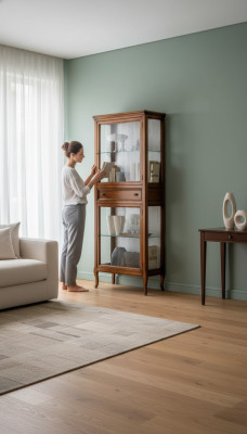 Vitrine Schrank Kommode Glas Regal Vitrinen Holz Schränke Wohnzimmer