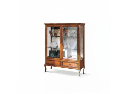 Vitrine Holz Vitrinen Glas Schrank Möbel Echtholz Anrichte Wohnzimmer