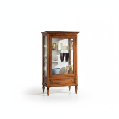 Massivholz Vitrinen Glas Schrank Vitrine Wohnzimmer Möbel Anrichte Neu