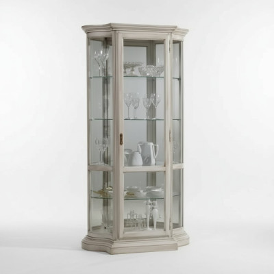 Wohnzimmer Möbel Holz Vitrinen Glas Schrank Echtholz Anrichte Vitrine