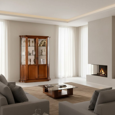 Luxus Vitrine Wohnzimmer Möbel Schrank Glas Vitrinen Designer Anrichte