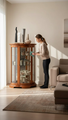 Vitrine Schrank Regal Wohnzimmer Anrichte Klassische Möbel Regale Holz