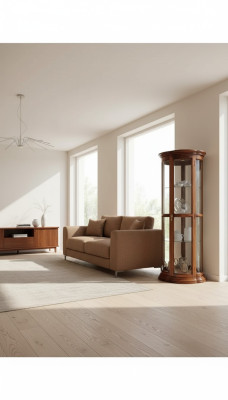 Wohnzimmer Anrichte Glas Schrank Vitrine Anrichte Holz Schränke Möbel